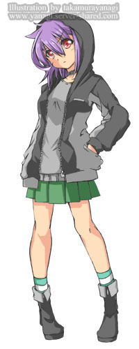 パーカー女の子キャラデザイン