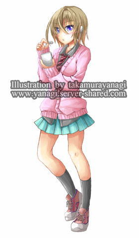 音楽好きなクールな女の子のキャラデザイン