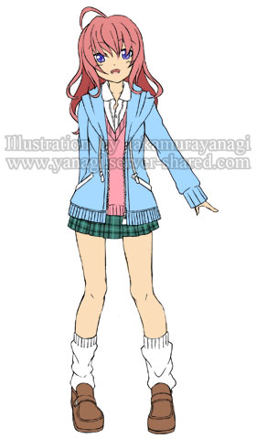 明るいギャル女の子キャラデザイン
