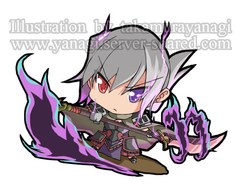 闇の姫騎士ちびキャライラスト