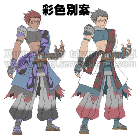 忍びキャラデザイン忍者の頭目の配色案