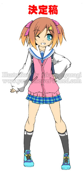 いたずら好き女の子キャラデザイン