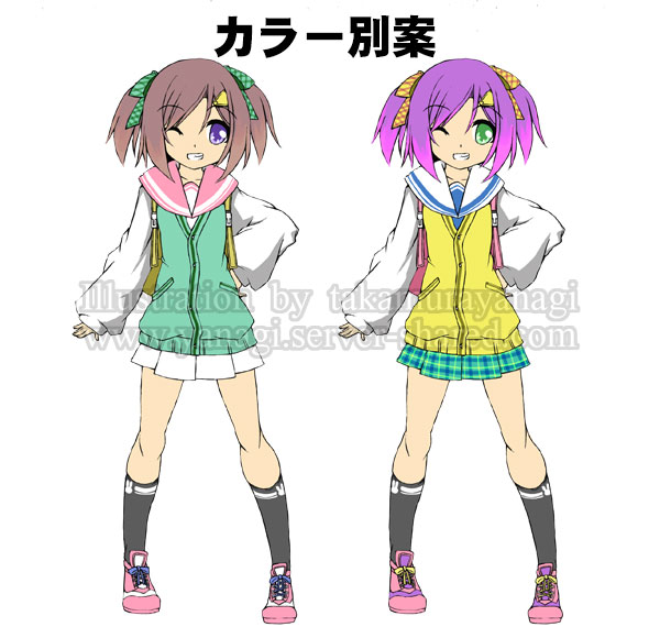 いたずら好き女の子の別案キャラデザイン