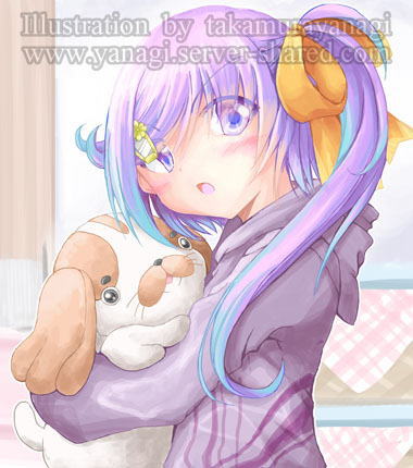 ぬいぐるみとしずくのイラスト