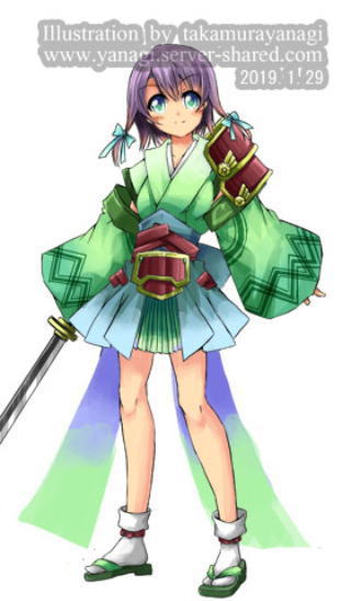 少女剣士初期案のキャラデザイン