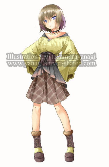 ツンデレショートカット女の子キャラデザイン